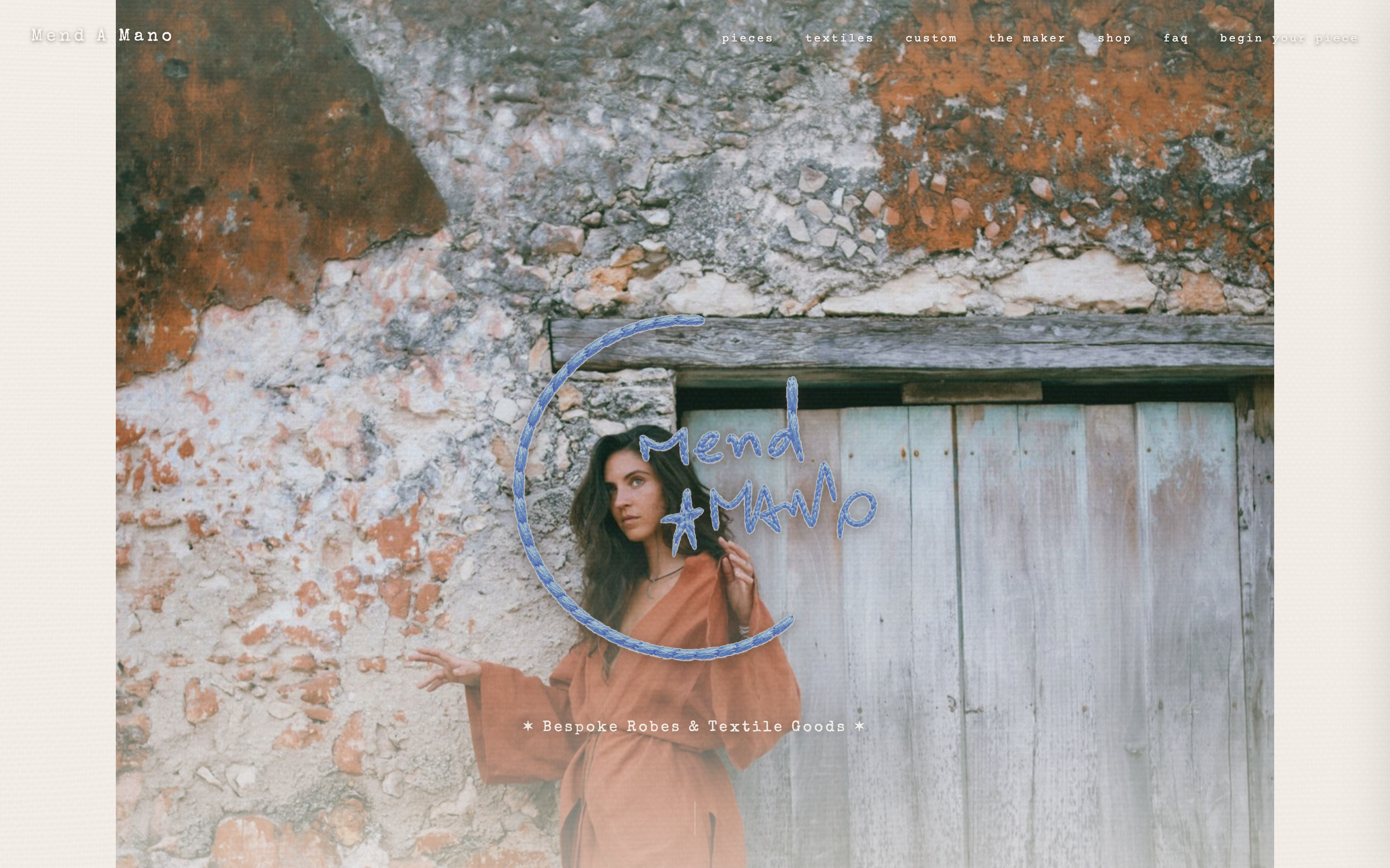 Mend A Mano — bespoke textile storefront